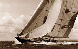 Classic Yacht Photography in Sepia
